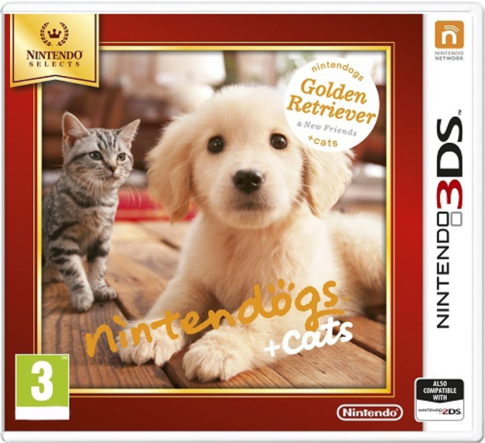 Гра Nintendo 3DS Nintendogs+Cats-Golden Retr&new Friends Select (Картридж) (45496528560) - зображення 1