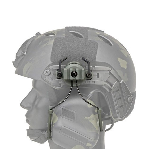 Адаптер крепление для активных наушников на шлем 19-21мм, зажимной, комплект ARM NEXT цвет Олива - изображение 2