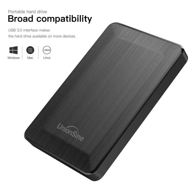 Внешний жесткий диск UnionSine 500Gb USB 3.0 для ПК/MacOS/PS4/XBox ...