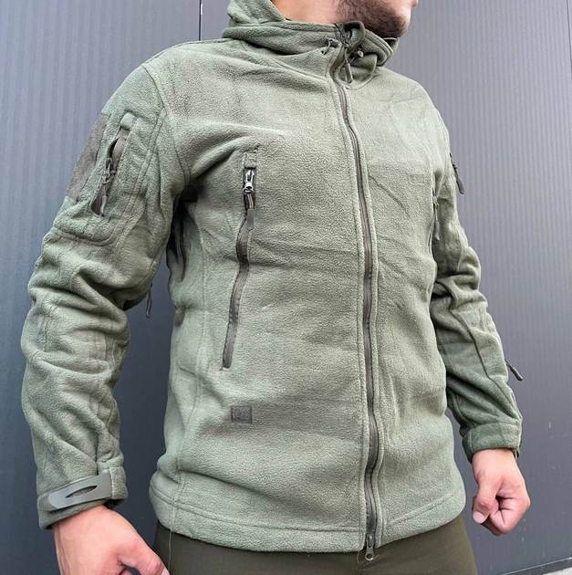 Тактична флісова куртка Укр Такт 52 олива - изображение 1