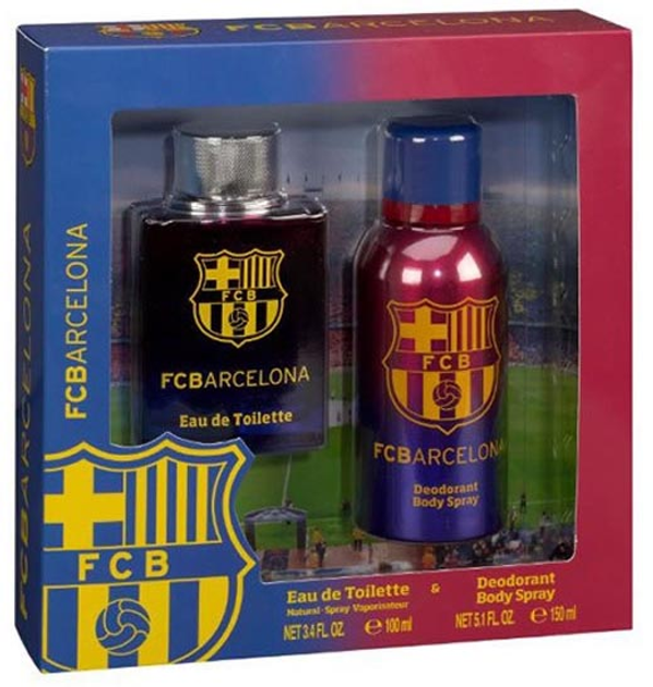 Zestaw męski Air Val FC Barcelona Set Woda toaletowa 100 ml + Dezodorant 150 ml (663350054668) - obraz 1