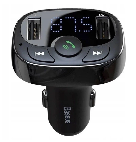 FM трансміттер блютуз модулятор Baseus S-09A CCTM-01 Bluetooth відтворення музики з USB - зображення 2