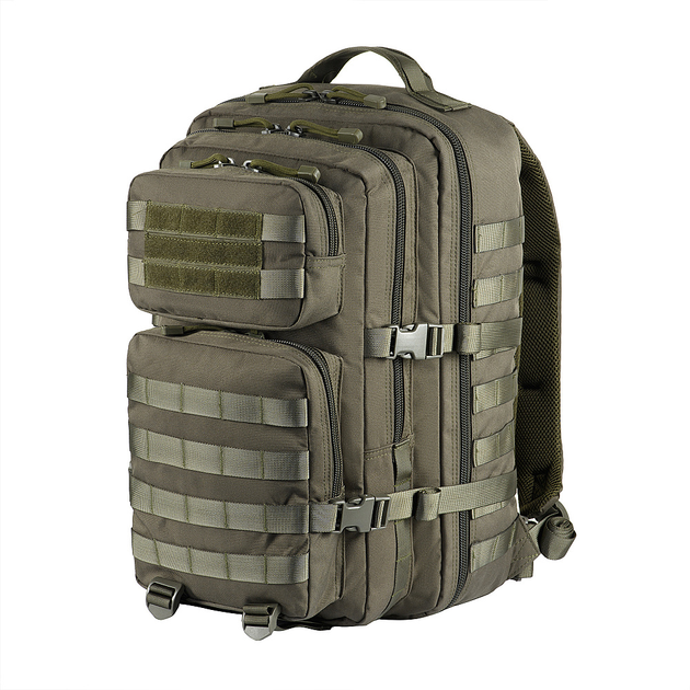 Водонепроникний Рюкзак M-Tac Large Assault Pack 36л із системою Molle та відділенням для гідропакету / Міцний наплічник олива - зображення 1