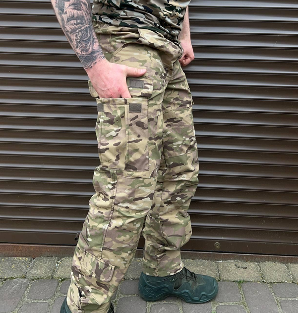 Чоловічі міцні Штани із накладними кишенями / Щільні Брюки ріп-стоп мультикам розмір XL - зображення 2