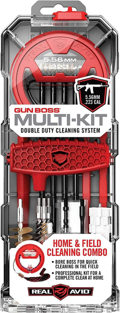 Набор для чистки оружия Real Avid Gun Boss Multi-Kit калибра 0.223 / 5.56 мм для AR15, AK74, AKC74 - изображение 2