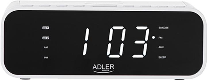 Настільний годинник-будильник Adler AD 1192W Wireless Charger White (5903887808385) - зображення 2