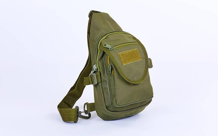 Рюкзак тактический (Сумка-слинг) с одной лямкой RECORD 727 10л оливковый - изображение 1