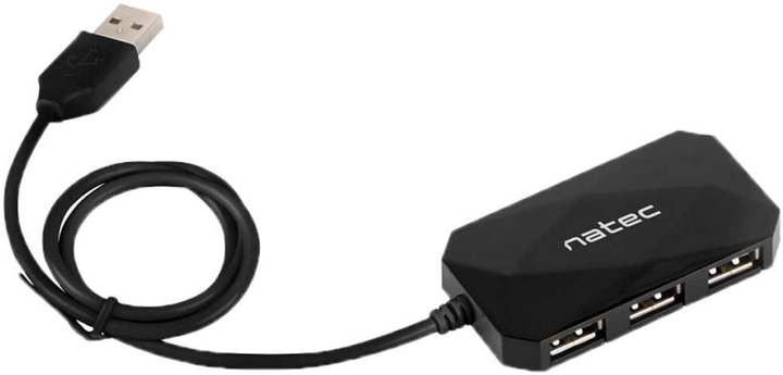 Hub USB 4 w 1 NATEC USB 2.0 (NHU-0647) - obraz 2