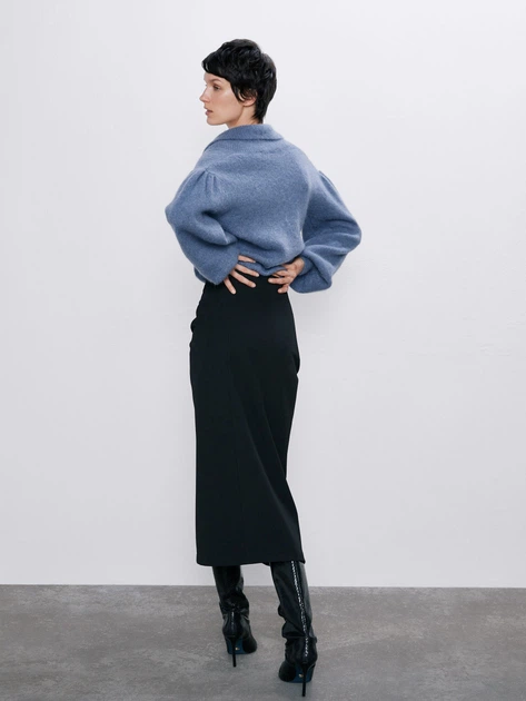 裄丈 (ys33)シェルカービング　¥12000→¥8500 Юбка Zara 8349/703/800 XXL Черная (08349703800060) – Брендовая