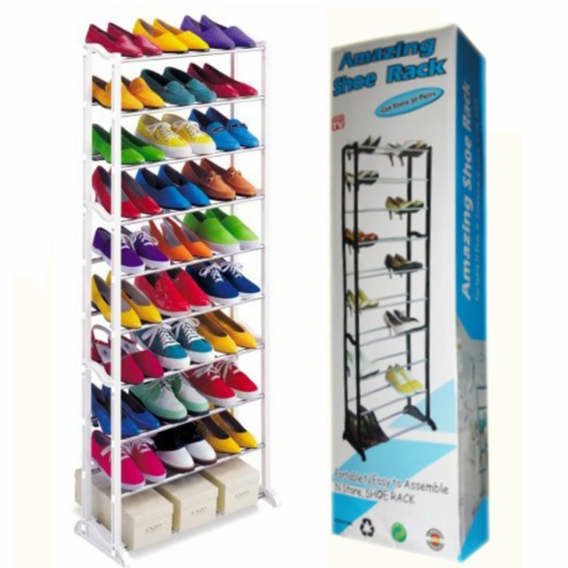 Полиця складана для взуття, стійка підставка Amazing Shoe Rack Органайзер для взуття 30 пар - зображення 10