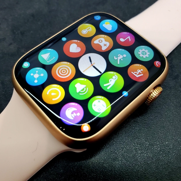 Смарт-часы 8 серии Smart Watch GS8 Pro Мах 45mm украинское меню с функцией звонка Золотые - изображение 5