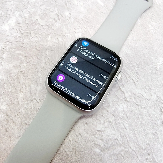 Смарт-годинник Smart Watch GS8 Mini з функцією дзвінка Срібний - Фото 8 Смарт-годинник Smart Watch GS8 Mini з функцією дзвінка Срібний - зображення 8