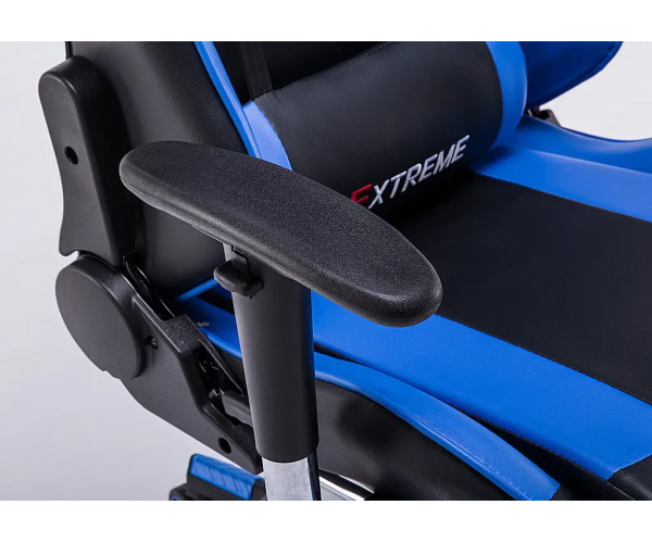 Ігрове крісло для геймерів та роботи EXTREME ZERO чорно синій геймерське крісло для дому - изображение 9