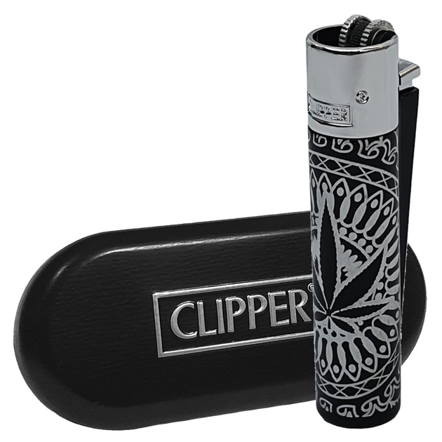 Зажигалка клиппер газовая Clipper Metal Leaves Premium Silver – фото ...