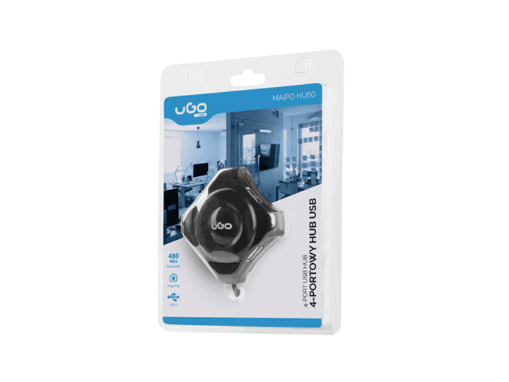 UGO MAIPO HU50 USB 2.0 Hub USB 4 w 1 (UHU-1689) - obraz 5