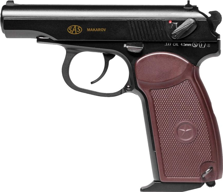Пистолет пневматический SAS Makarov Blowback 4.5 мм (23702441) - изображение 1