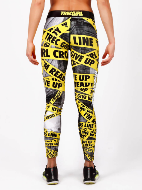 Спортивні лосини TREC WEAR Leggings TGirl 07 XXS Жовто-сірі (5902114022211) - зображення 2