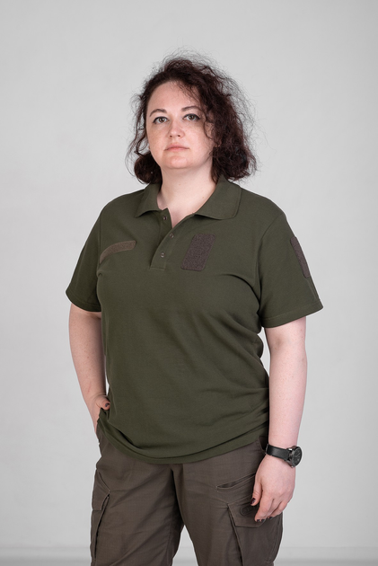 Поло військове тактичне жіноче/чоловіче Eva Military колір хакі розмір L - изображение 2
