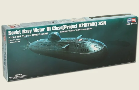 Збірна модель 1/350 soviet Navy Victor III Class (Project 671RTMK) SSN HobbyBoss 83529 - зображення 8
