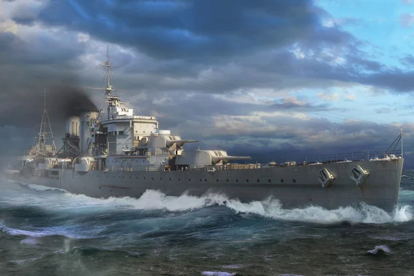 Збірна модель 1/700 військовий корабель HMS Exeter Trumpeter 06744 - зображення 8