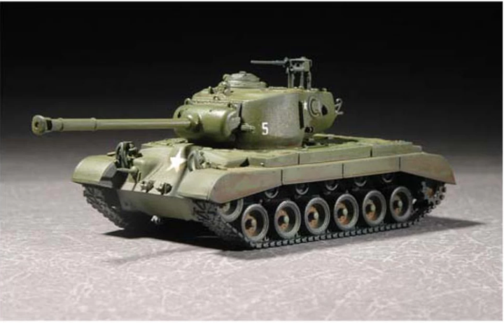 Збірна модель 1/72 танк US M26A1 Heavy Tank Trumpeter 07286 - зображення 2