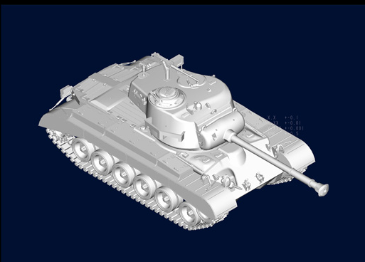 Збірна модель 1/72 танк US M26A1 Heavy Tank Trumpeter 07286 - зображення 5
