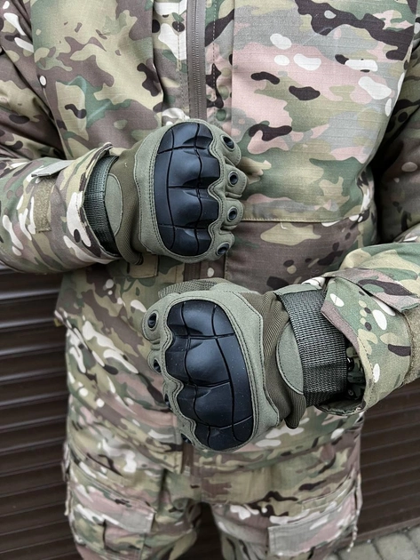 Плотные беспалые Перчатки Oakley Pro с защитными накладками хаки размер XL - изображение 2
