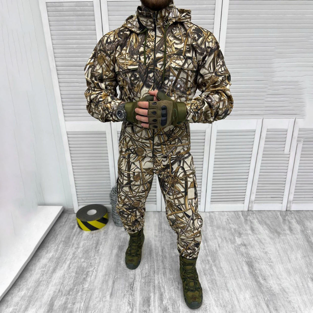 Легкий мужской Костюм Reeds Куртка с капюшоном + Брюки / Полевая Форма саржа камуфляж размер XL - изображение 1