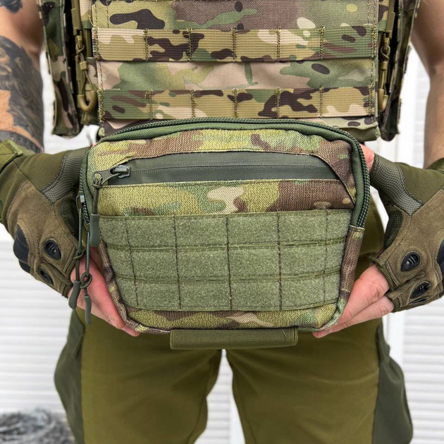 Сумка - Напашник Cordura 1000D з системою MOLLE / Адміністративний Підсумок мультикам 17х25х2,5 см - зображення 1