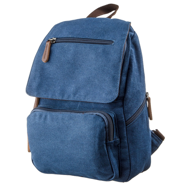 Компактний жіночий текстильний рюкзак Vintage Синій (221473) - зображення 1