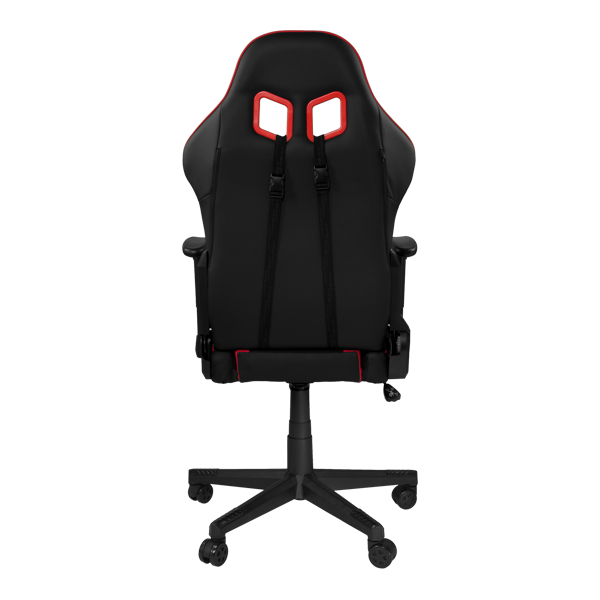 Крісло для геймерів DXRACER NEX EC/OK134/NR (чорне/червоні вставки) PU шкіра нейлонова основа - зображення 5