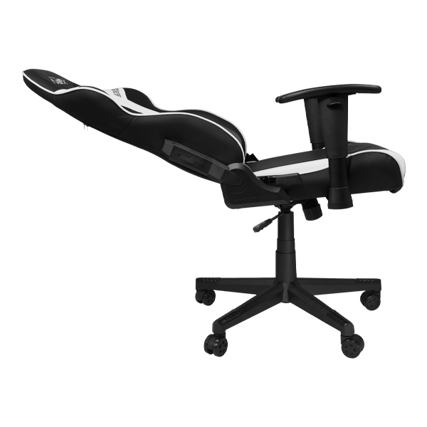 Крісло для геймерів DXRACER NEX EC/OK134/NW (чорне/білі вставки) PU шкіра нейлонова основа - зображення 6