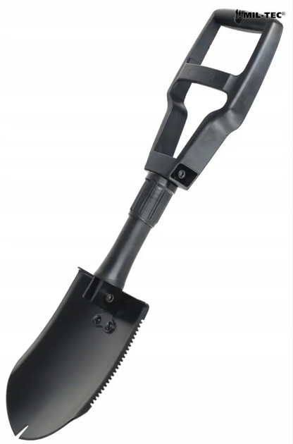 Саперная лопата складная с пилой mil tec, туристическая лопата с пластиковой ручкой, саперка mil tec 99900076 - изображение 2