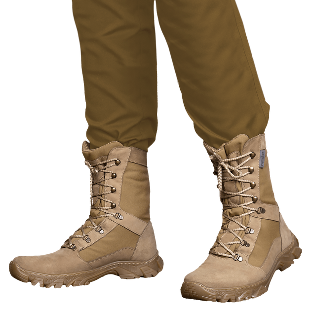 Мужские нубуковые Ботинки CamoTec DESERT на протекторной подошве / Летние Берцы до +20°C койот размер 43 - изображение 2