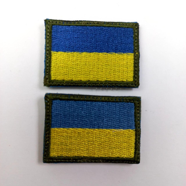 Шеврон на липучках Флаг Украины 6678 / Нашивка на одежду 3х4см - изображение 1