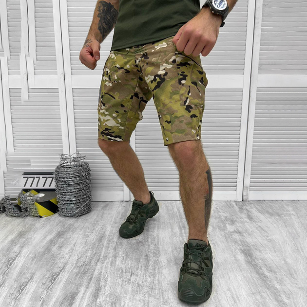 Мужские крепкие Шорты Enzim с накладными карманами рип-стоп мультикам размер 4XL - изображение 1
