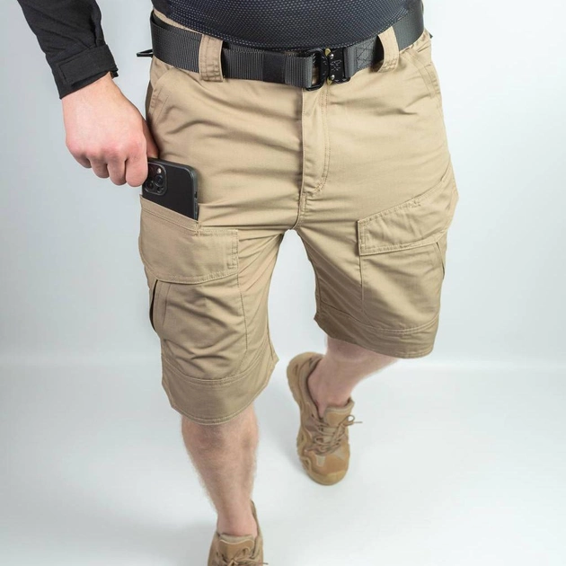 Мужские крепкие Шорты S.Archon с накладными карманами рип-стоп койот размер XL - изображение 2