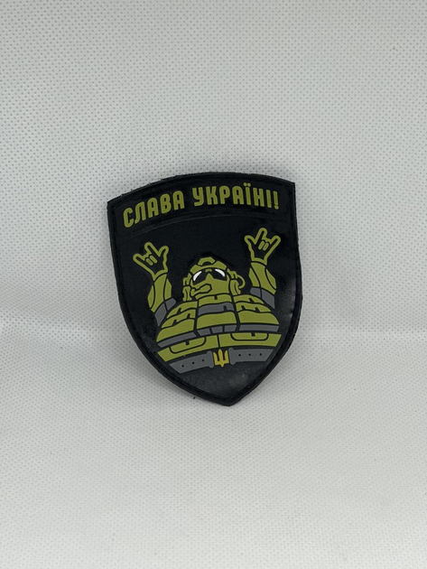 Шеврон на липучці "Слава Україні", Black-Green, 1 шт (KG-8561) - зображення 2