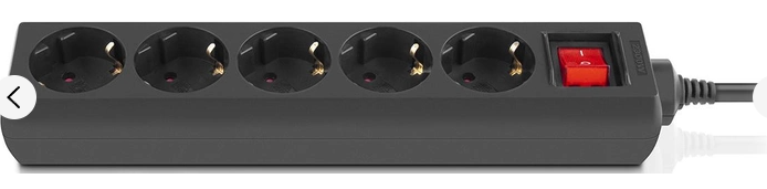 Мережевий фільтр-подовжувач Real-El RS Protect M 5 м Black (EL122300030) - зображення 2