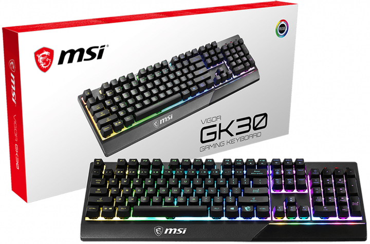 Klawiatura przewodowa MSI Vigor GK30 Przełączniki tłokowe USB Czarna (S11-04US273-CLA) - obraz 5
