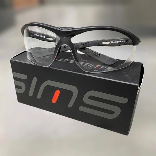 Окуляри балістичні Swiss Eye Lancer, Прозоре скло, сертифіковані, окуляри тактичні - зображення 1
