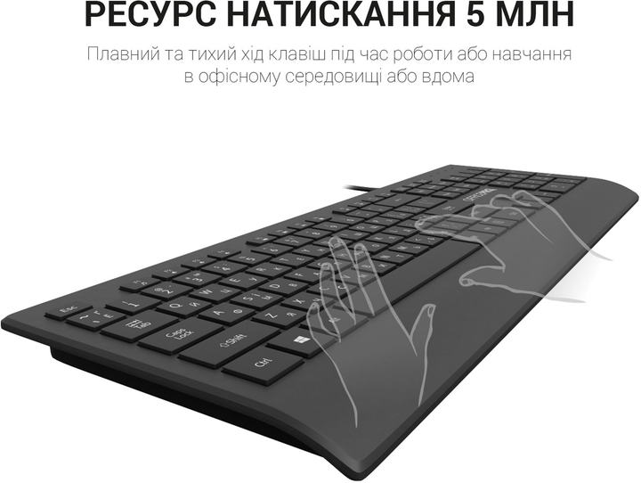 Клавіатура дротова OfficePro SK360 USB Black (SK360) - зображення 10