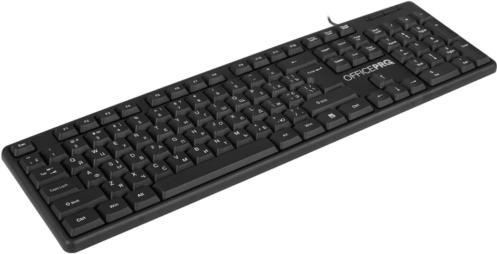 Клавіатура дротова OfficePro SK166 USB Black - зображення 3