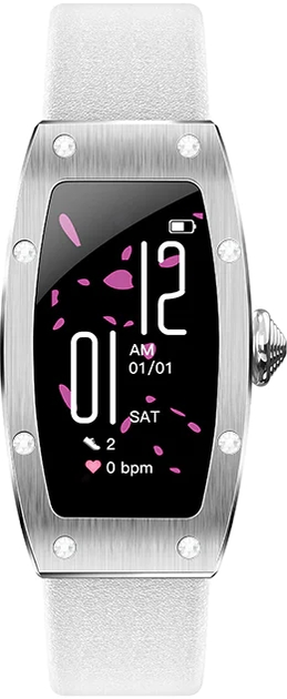 Smartwatch Kumi K18 Swarovski Silver (KU-K18/SR) - obraz 2
