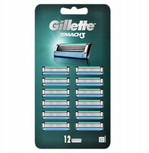 Змінні картриджі для гоління чоловічі Gillette Mach3 12 шт (7702018572526) - зображення 1