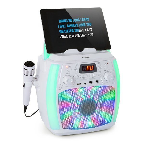 Караоке-система Auna StarMaker Plus Караоке-машина Bluetooth USB CD LED Show RCA - Фото 1 Караоке-система Auna StarMaker Plus Караоке-машина Bluetooth USB CD LED Show RCA - зображення 1