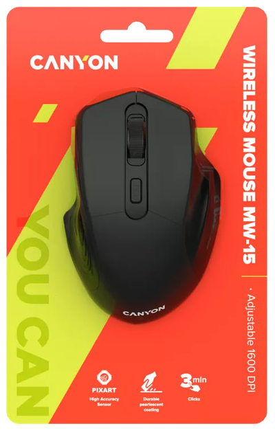 Mysz Canyon MW-15 Wireless Black (CNE-CMSW15B) - obraz 6
