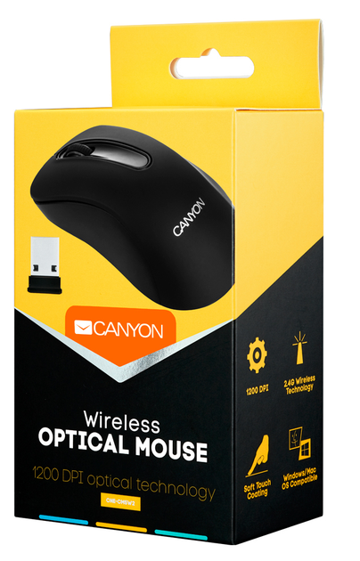 Миша Canyon CNE-CMSW2 Wireless Black - зображення 2