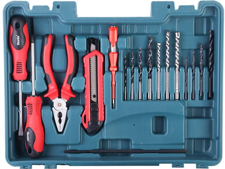 ROZETKA | Дриль ударний Ronix RS-0001 650 В + набір інструментів 8 шт ...