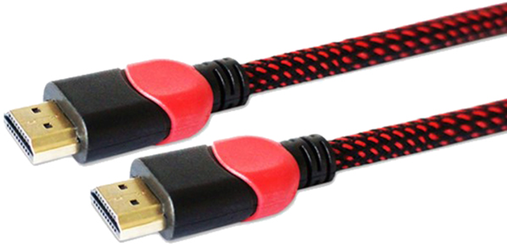 Kabel Savio GCL-04 EOL HDMI v2.0, gaming PC 3m, czerwony, złote końcówki - obraz 1